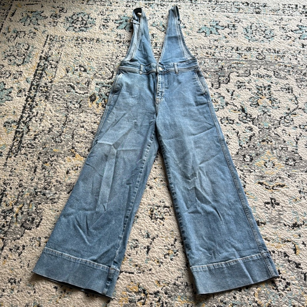 Free people A Line denim Overalls size 2